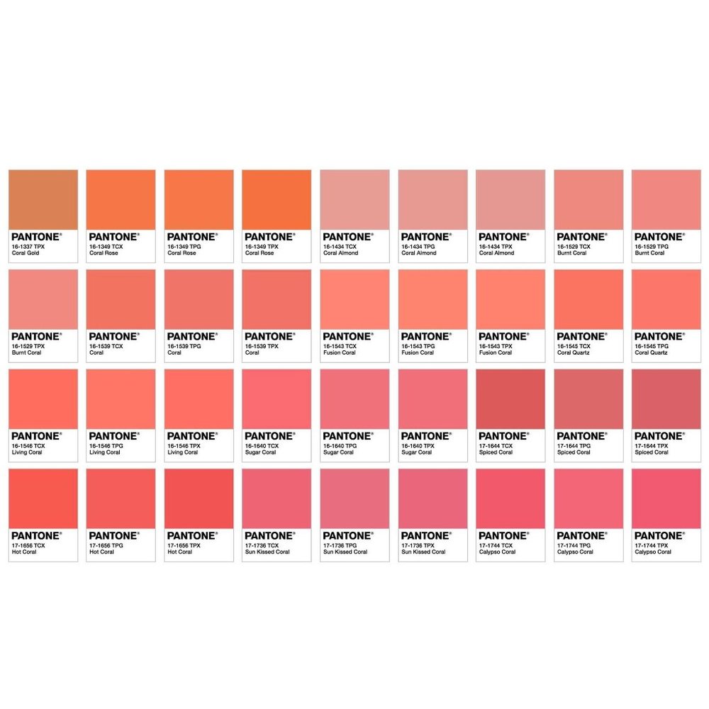 Shades of Peach/Coral for Comparison